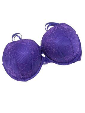VICTORIA'S SECRET Bombshell Adds 2-cup sizes Strappy Fishnet Floral 38DD/38E